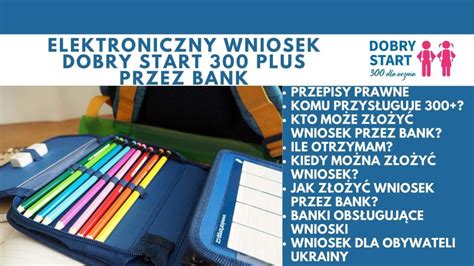 Elektroniczny Wniosek Dobry Start 300 Plus Przez Bank 2023 BANKOWE ABC