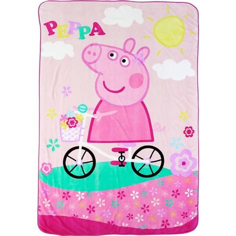 Peppa Pig Bike Ride with Peppa 62" x 90" Kids Plush Blanket, 1 Each - Walmart.com