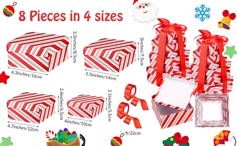 Amazon Xlsxexcl Pack Christmas Nesting Gift Boxes Red And White