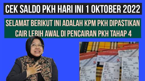 Cek Saldo Pkh Hari Ini 01 Oktober Selamat Kpm Pkh Ini Cair Duluan