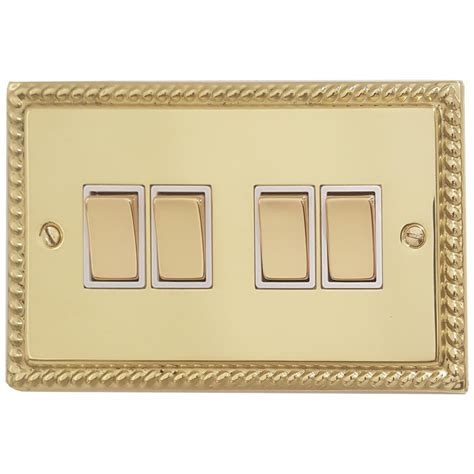 Georgian Polished Brass Sockets And Switches From Socket Store