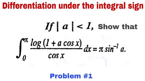 Differentiation Under The Integral Sign In Hindi Problem Duis