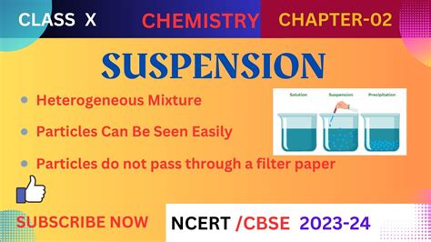 Suspension And Its Properties Class 9th Ncert Youtube