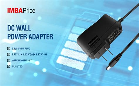 Amazon Imbaprice V Dc Wall Power Adapter Mm X Mm Plug A