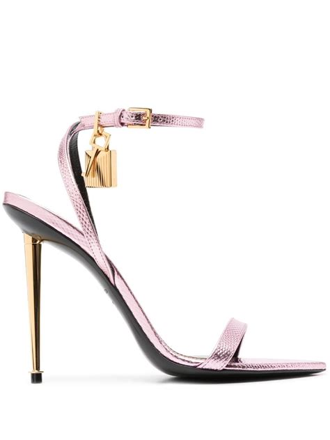 TOM FORD Padlock Detail 120mm Sandals Pink FARFETCH