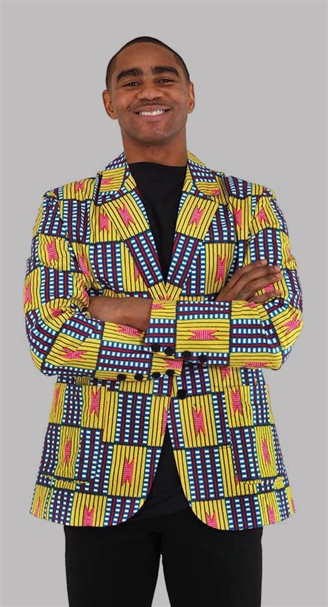 African Print Men S Jacket Beautiful And Bold African Colors And Patterns On A Classy Men S