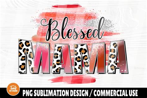 Blessed Mama Png Sublimation Design Mom Png Half Leopard Png Pri