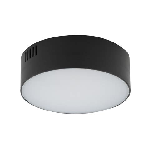 Lampa Lid Round Led Black W K Nowodvorski