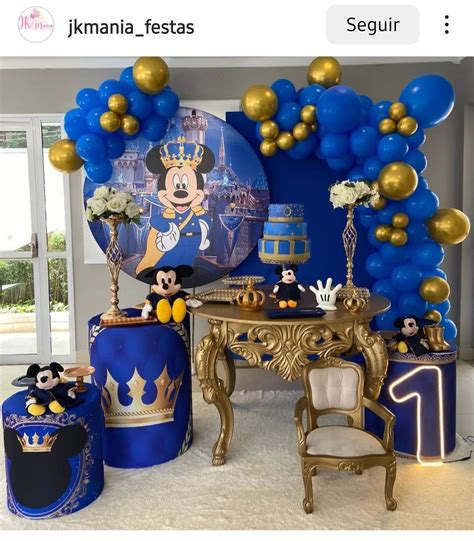 Mickey Principe Realeza Azul Lembrancinhas De Aniversario Mickey