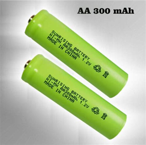 2 x Akku Ni MH AA 300mAh 1 2V für SOLAR Leuchten Mignon Akkus Batterie