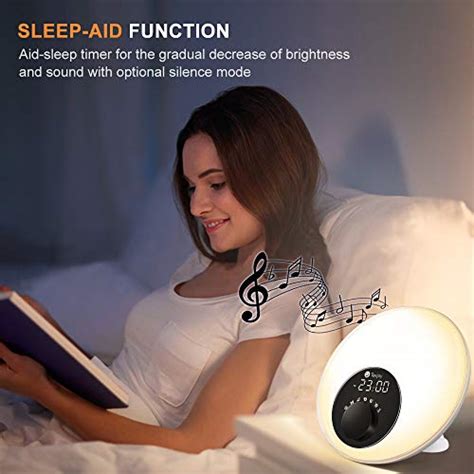 Tekjoy Wake Up Light Sunrise Alarm Clock Led Digital Wakeup Alarm With Sunrise And Sunset