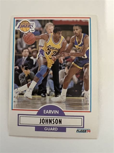 Fleer Earvin Magic Johnson Los Angeles Lakers Hof Nm Mint