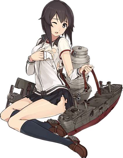 艦これ中破絵bot On Twitter 艦隊随伴型の給油艦、速吸です。よろしくお願いします！ 様々な物資を補給できる多用途給油艦であり