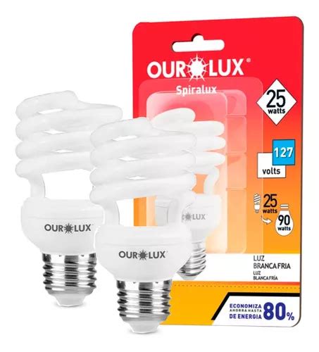 Foco fluorescente Ourolux 4230 Espiral color blanco frío 25W 127V