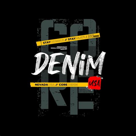 Premium Vector Core Denim Typography For T Shirt And Apparel