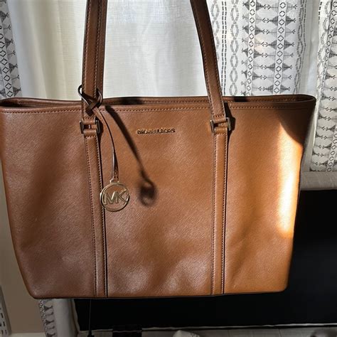 Large Sady Brown Leather Tote Gem