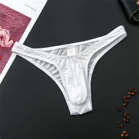 Slip Moulant Blanc Translucide M L Xl 2xl Sexy Homme Man Mann Underwear