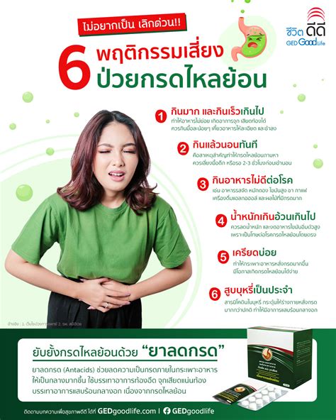 ไม่อยากเป็น เลิกด่วน 7 พฤติกรรมทำป่วยโรคกรดไหลย้อน Ged Good Life