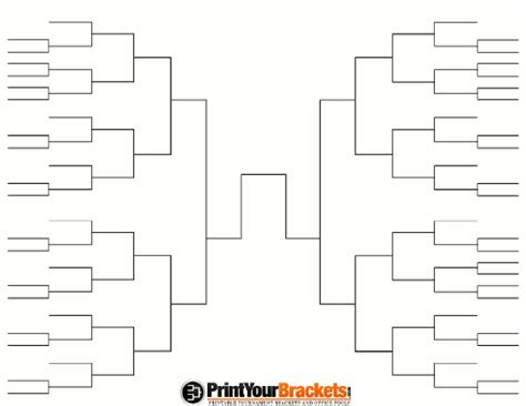 102 Team Tournament Bracket - Printable Single Elimination 