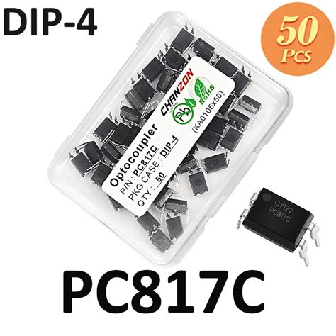 50PCS PC817 PC817C 817 817C EL817 5v Optocoupler FL817C PS817C DIP4 DIP