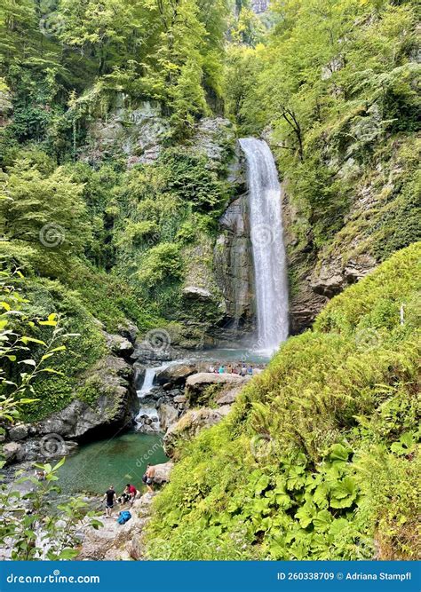 Ninoskhevi Waterfall In Lush Green Lagodekhi National Park Georgia