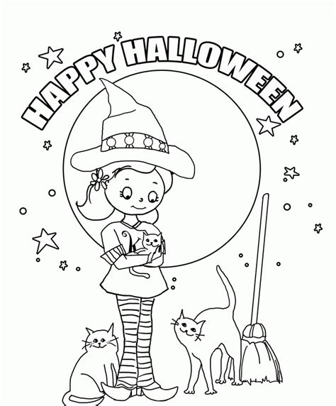 Preschool Coloring Page Halloween Hallowen Coloring Page Coloring Nation