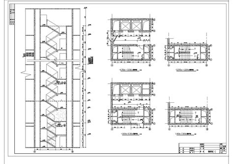 某地高层住宅楼梯设计平面剖面图 住宅小区 土木在线