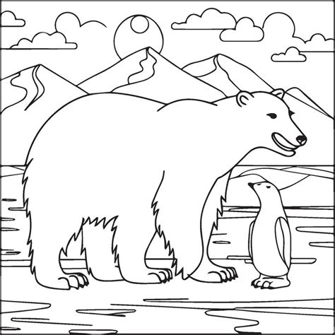 Polar Animals Coloring pages. Animals coloring pages. Polar animal ...