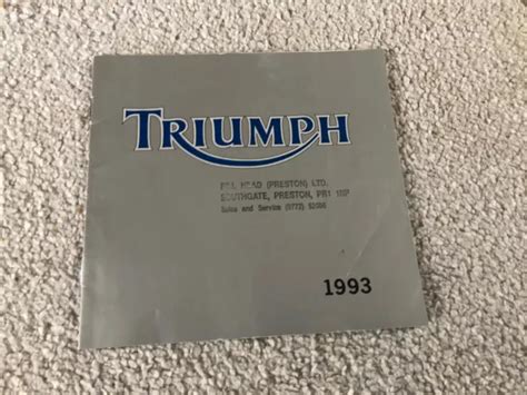 Triumph Range Brochure Trident Tiger Trophy Daytona