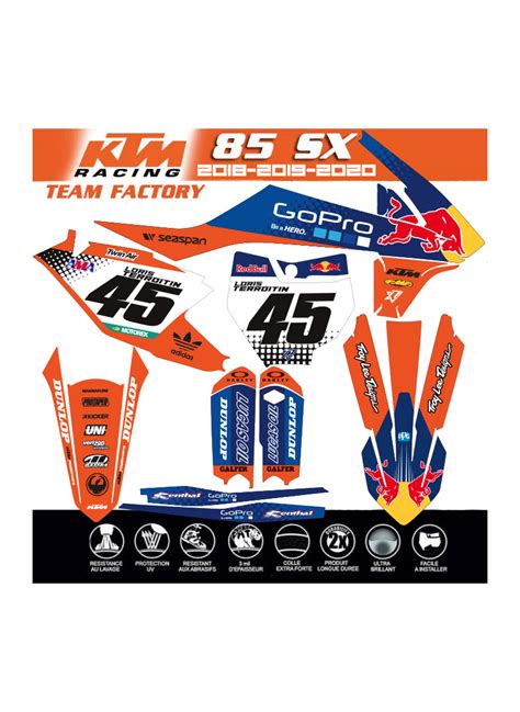 Kit D Co Factory Team Red Bull Decografix Pour Ktm Sx De