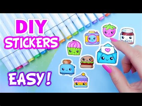 How To Make Stickers DIY Paper Stickers Handmade Stickers Homemade