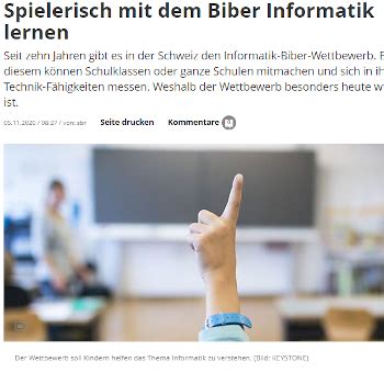 Spielerisch Mit Dem Biber Informatik Lernen Informatik Biber Schweiz