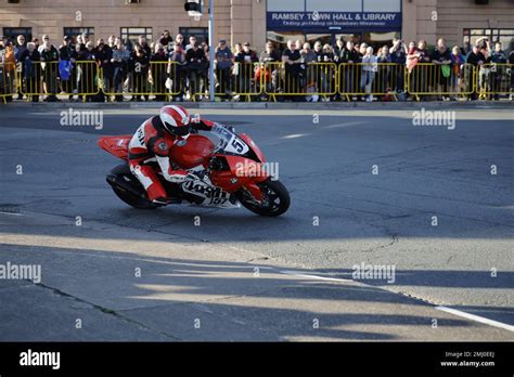 Isle Of Man Tt Parliament Square Practice Stock Photo Alamy