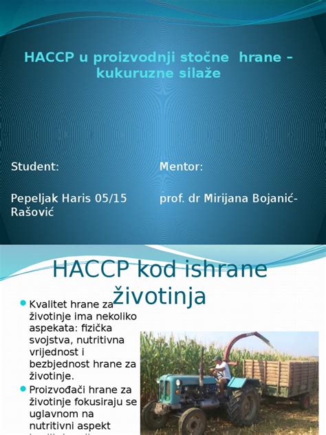 PDF HACCP standardi za stočnu hranu seminarski rad DOKUMEN TIPS