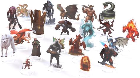 Amazon.com: MEEFYLION DND Flat Miniatures: Dungeons and Dragons Starter ...