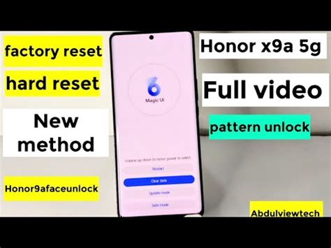 Honor X9a 5g Hard Reset Honor X9a YouTube