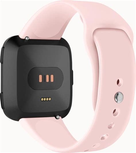 By Qubix Fitbit Versa 1 2 Lite Siliconen Bandje Large Roze