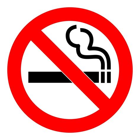 No Smoking Sign Forbidden Sign Icon Isolated On White Background