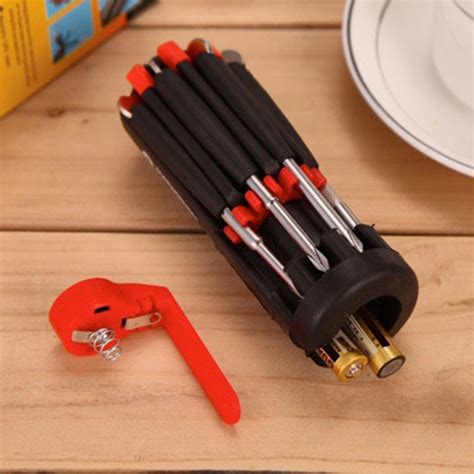 In Multi Portable Screwdriver W Led Torch Tools Light Up