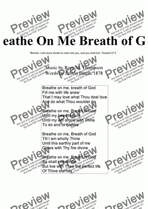 Breathe On Me Breath of God - Download Sheet Music PDF file