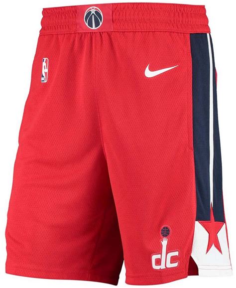 Nike Men S Red 2019 20 Washington Wizards Icon Edition Swingman Shorts Macy S