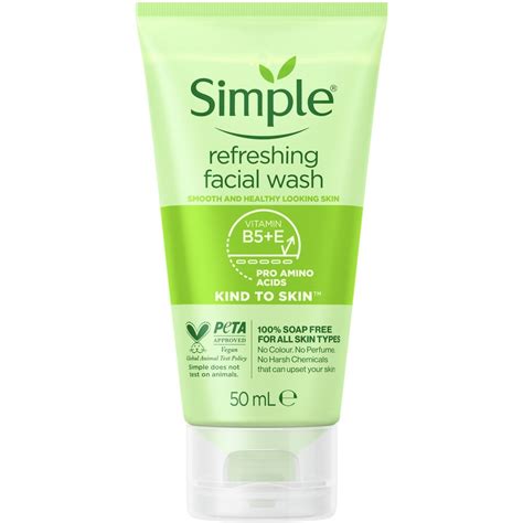 Simple Refreshing Face Wash Gel - 50ml | BIG W