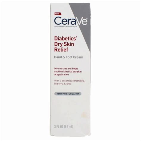 Cerave® Diabetics Dry Skin Relief Hand And Foot Cream 3 Fl Oz Kroger