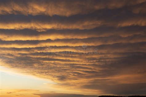 Cirrus clouds at sunset stock image. Image of rural - 249798605