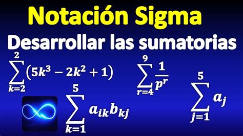 Notaci N Sigma Sumatorio Desarrollar La Sumatoria Ejemplos