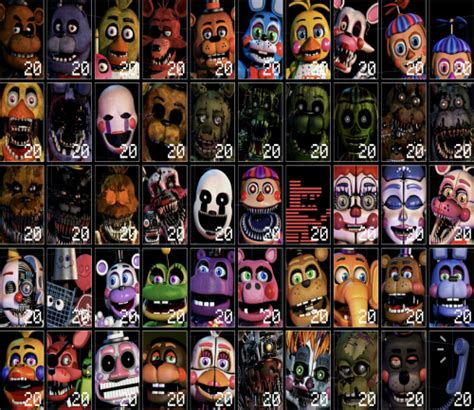 Create A Of Every Animatronic From Fnaf No Fnaf World Tier List