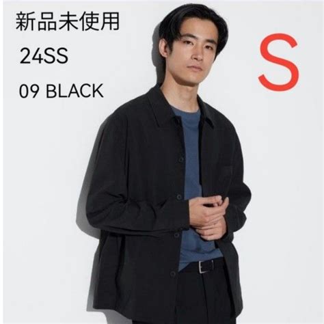 Uniqlo 新品未使用 ユニクロ 24ss 感動シャツジャケット ブラック Sサイズの通販 By Nanashis Shop｜ユニクロ