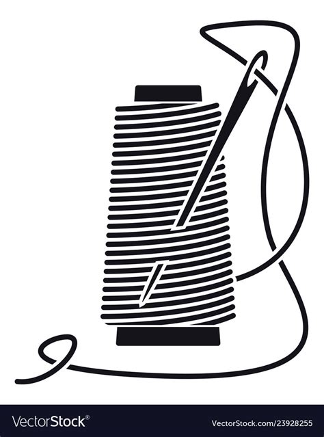 Icon sewing thread on spools isolated coil Vector Image