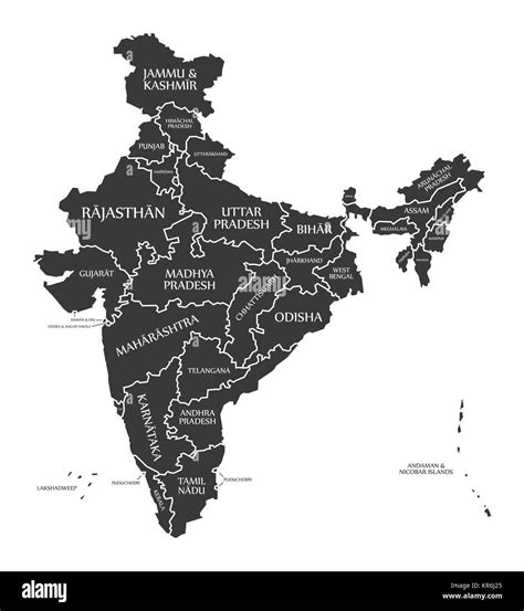 India Map Black and White Stock Photos & Images - Alamy