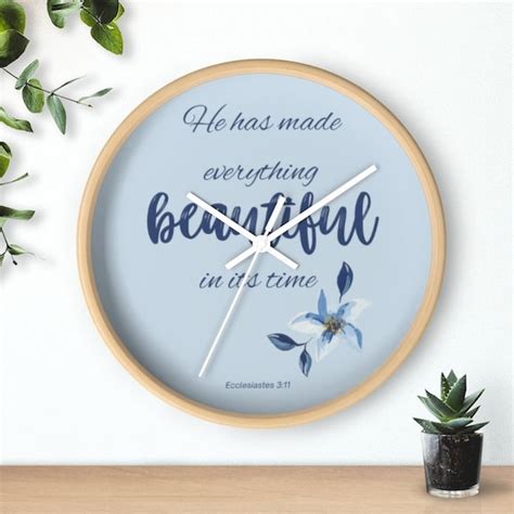 Christian Wall Clock Etsy